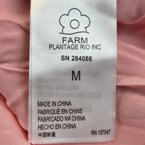 Farm Rio Pink Pineapple Mini Dress Women's Medium Tropical Beach Resortwear - Picture 6 of 10